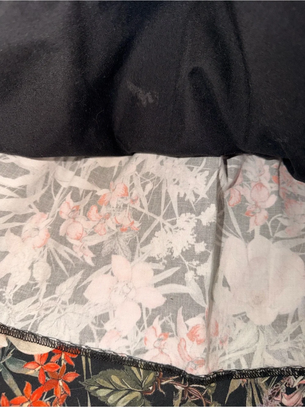 Edgehill Collection Girls Size 5 Black Floral Cotton Cottagecore Dress